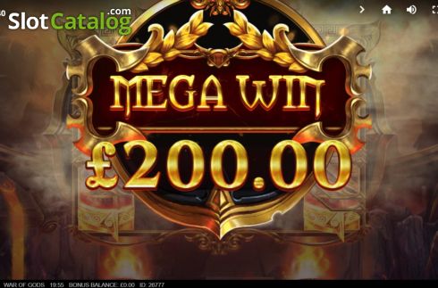 Mega Win. War of Gods slot
