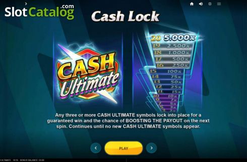 Game Rules 1. Cash Ultimate slot