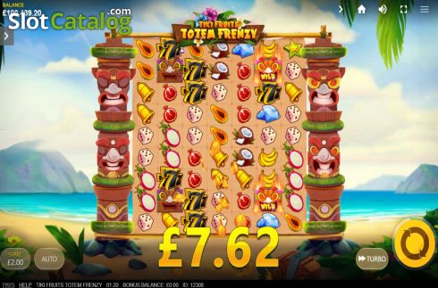 Win Screen 1. Tiki Fruits Totem Frenzy slot
