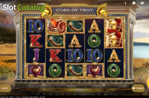 Reels Screen. Gods of Troy slot