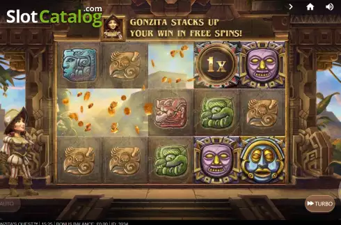 Cascade Screen. Gonzita's Quest slot