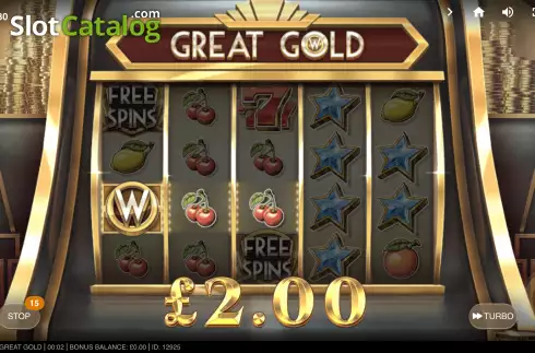 Bildschirm4. Great Gold slot