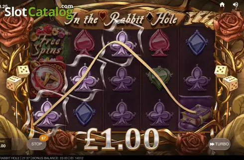Win Screen 1. In The Rabbit Hole slot