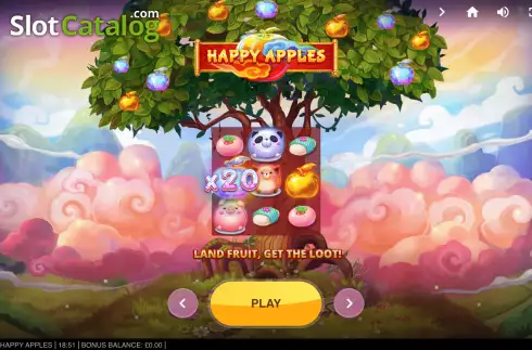画面2. Happy Apples カジノスロット