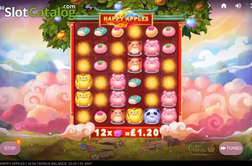 Win Screen 2. Happy Apples slot