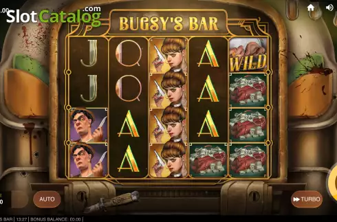 Reels Screen. Bugsy’s Bar slot