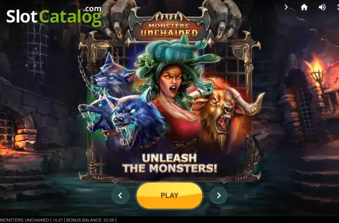 Start Screen. Monsters Unchained slot