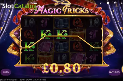 Win Screen. Magic Tricks slot