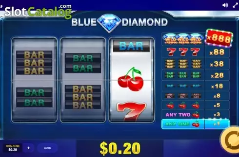 Ecranul 3. Blue Diamond (Red Tiger) slot