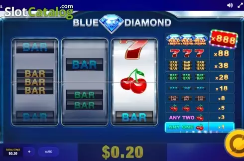 Ecranul 5. Blue Diamond (Red Tiger) slot
