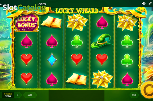 Skärm 1. Lucky Wizard slot