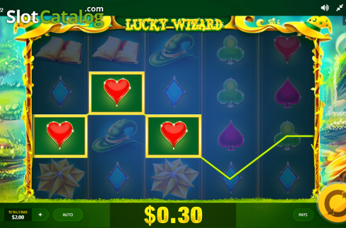 スクリーン2. Lucky Wizard (ラッキー・ウィザード) カジノスロット