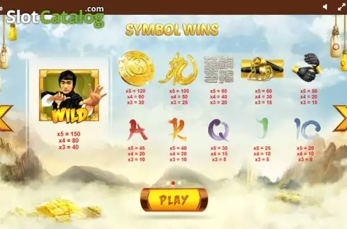 Paytable 2. Wild Fight slot