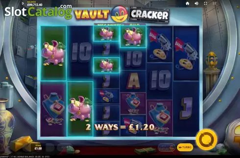 Win Screen. Vault Cracker Megaways slot