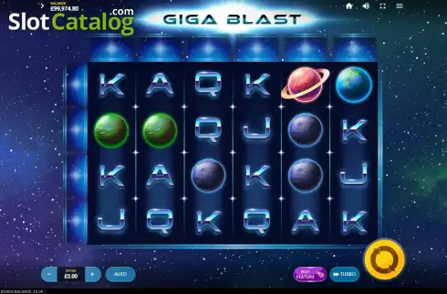 画面2. Giga Blast カジノスロット