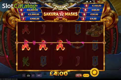 Win Screen 3. Sakura Masks slot