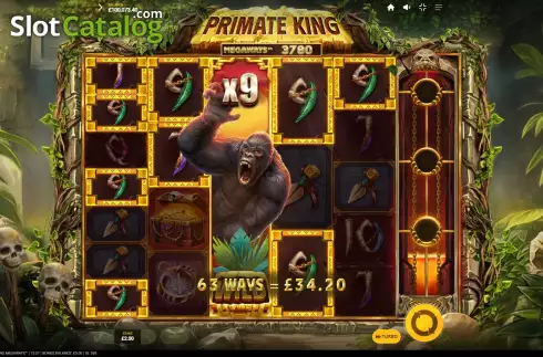 Skärmdump6. Primate King Megaways slot