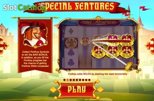 Betalningstabell 2. Three Musketeers (Red Tiger) slot