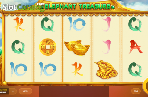 Game Workflow screen. Elephant Treasure slot