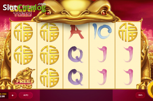 Game Workflow screen. Golden Toad (Red Tiger) slot