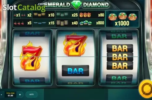 画面3. Emerald Diamond (エメラルド・ダイヤモンド) カジノスロット