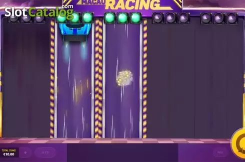Reels animation screen. Macau Racing slot