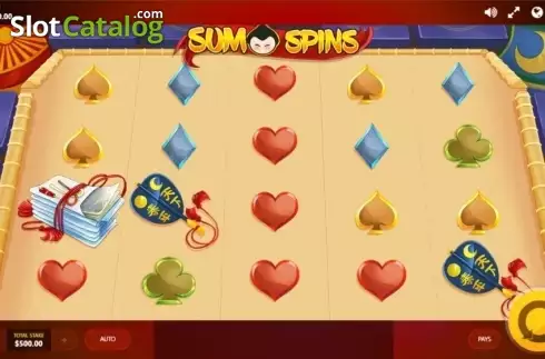 Game Workflow screen . Sumo Spins slot