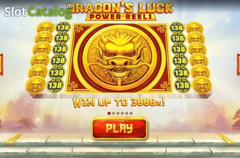 Intro screen. Dragon's Luck Power Reels slot