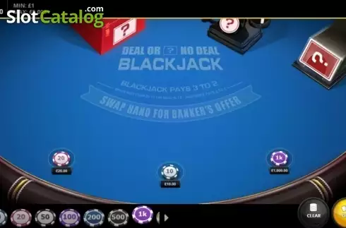 Game screen. Deal Or No Deal Blackjack slot