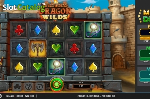 Reel Screen. Wicked Dragon Wilds slot