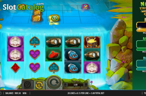 Reel Screen. Nessie's Treasure Mega Drop Quest slot