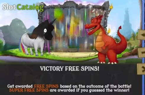 Bildschirm7. Dragon vs Unicorn slot