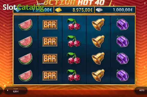 Game Screen. Action Hot 40 slot