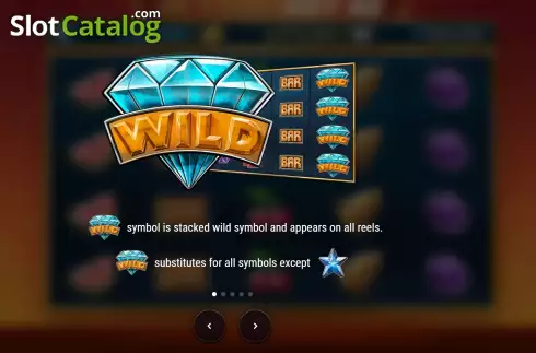 Wild Symbol Screen. Action Hot 40 slot