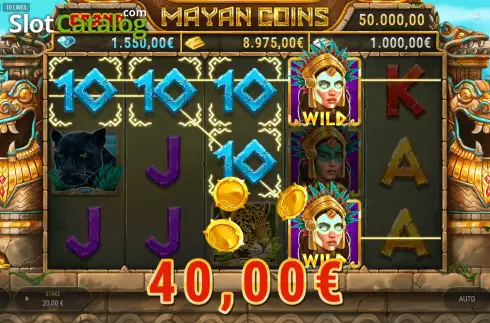 Win screen 2. Mayan Coins: Lock and Cash slot