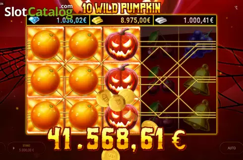 Win screen. 10 Wild Pumpkin slot