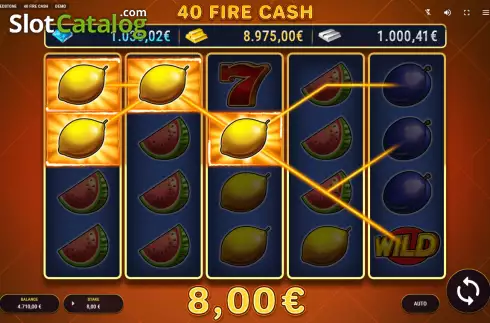 Win screen 2. 40 Fire Cash slot