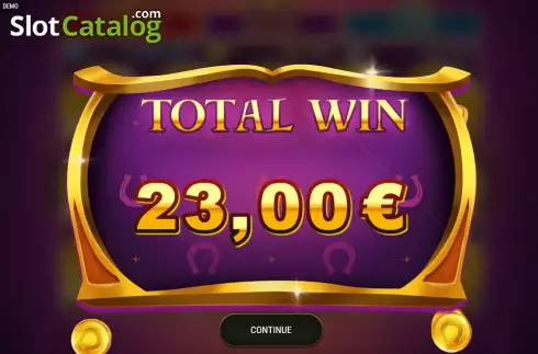 Win Bonus Game screen. Super Lucky slot