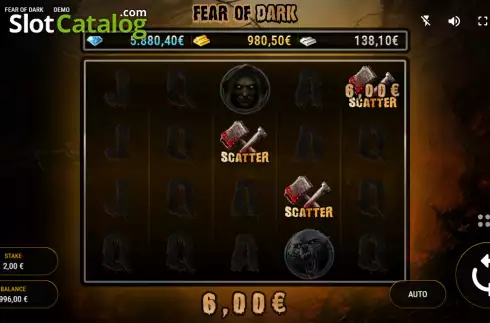 Win screen. Fear of Dark slot