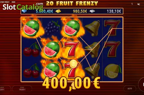 Ekran4. 20 Fruit Frenzy yuvası