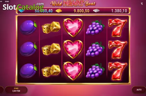 Game screen. Wild Heart Beat slot
