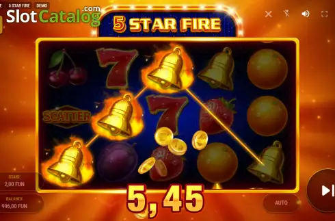 Pantalla3. 5 Star Fire Tragamonedas