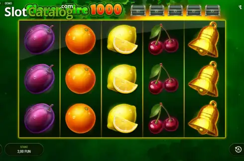 Ekran2. Clover Fire 1000 yuvası