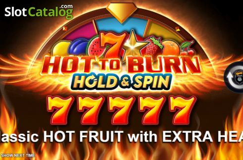 Start Screen. Hot To Burn Hold And Spin slot