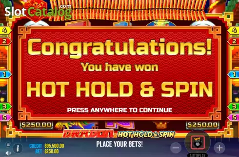 Schermo6. Dragon Hot Hold and Spin slot