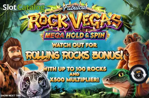 Start Screen. Rock Vegas slot