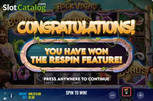 Bonus Game 1. Rock Vegas slot