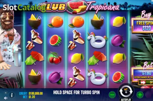Bildschirm2. Club Tropicana slot