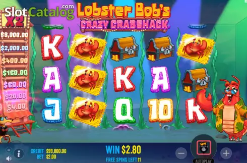 Écran7. Lobster Bob’s Crazy Crab Shack Machine à sous