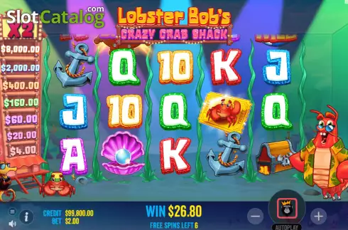 Ecran8. Lobster Bob’s Crazy Crab Shack slot